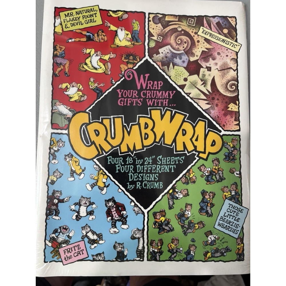 Crumbwrap Gift wrap Paper Designed By Robert Crumb Sealed RARE